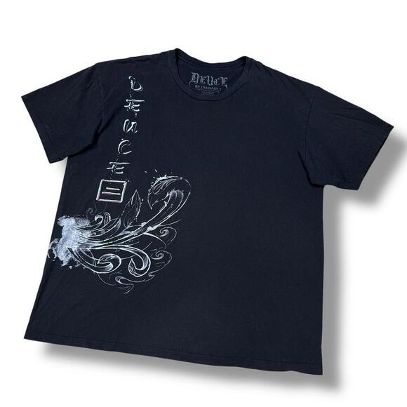 VTG Deuce By Dussault Custom Ink T-shirt Phoenix Graphic Tattoo Y2K Sz L Rare! - Picture 6 of 9